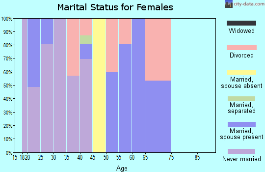 Zip code 72201 marital status for females