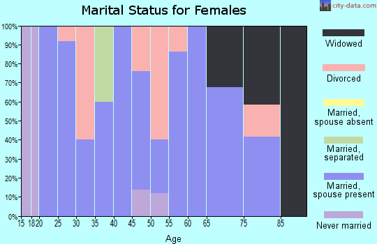 Zip code 72413 marital status for females