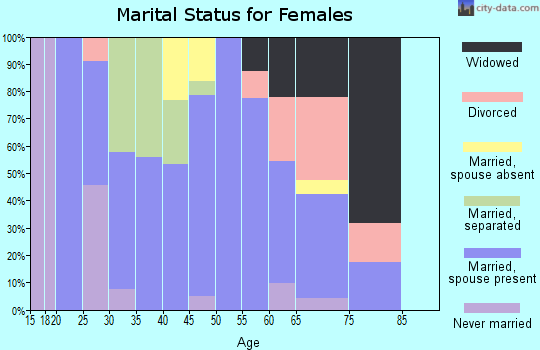 Zip code 72419 marital status for females