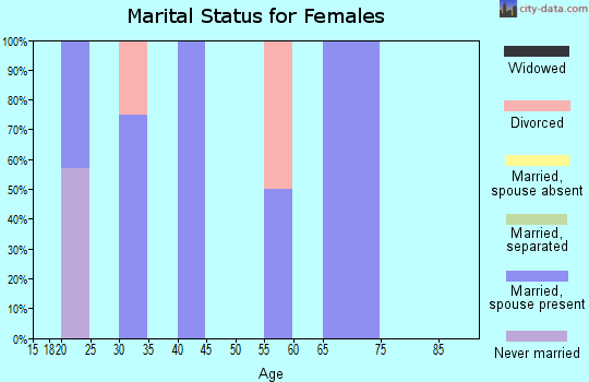 Zip code 72428 marital status for females