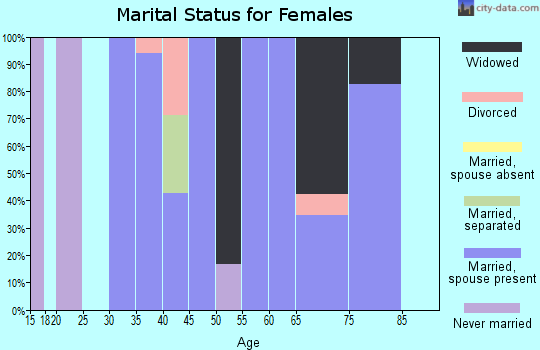 Zip code 72431 marital status for females