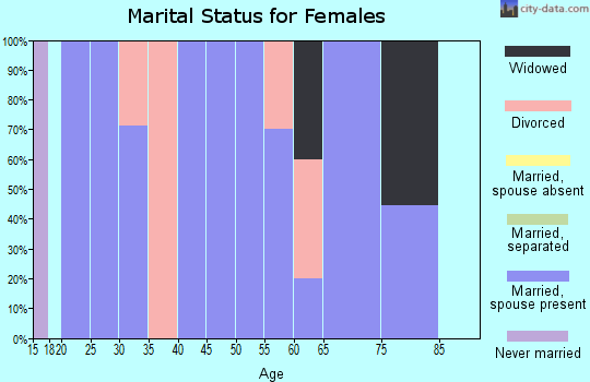 Zip code 72449 marital status for females