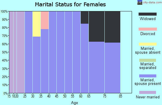 Zip code 72458 marital status for females
