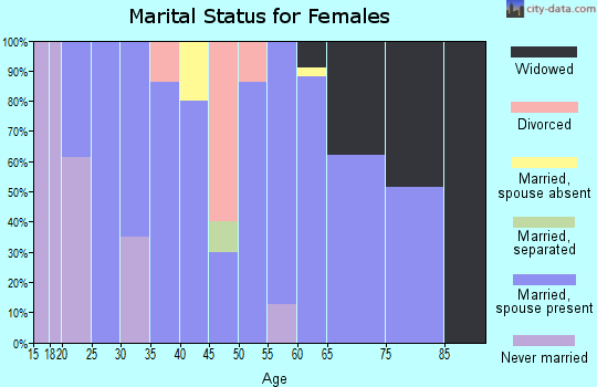Zip code 72459 marital status for females
