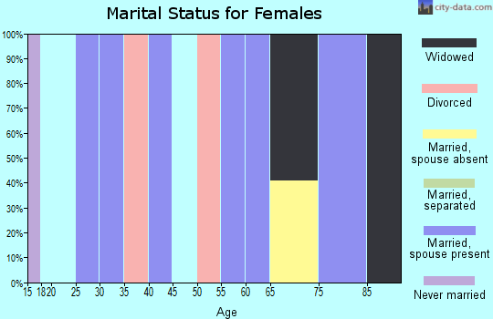 Zip code 72522 marital status for females