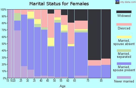 Zip code 73051 marital status for females