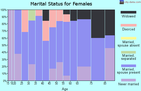 Zip code 73053 marital status for females
