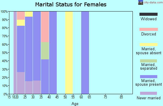 Zip code 73145 marital status for females