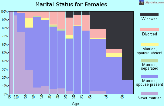 Zip code 73170 marital status for females