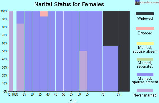 Zip code 73173 marital status for females