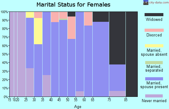 Zip code 73179 marital status for females