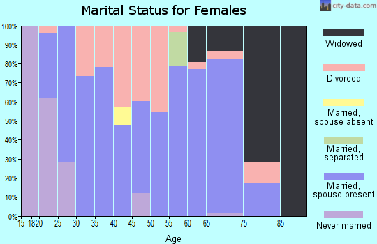 Zip code 73456 marital status for females