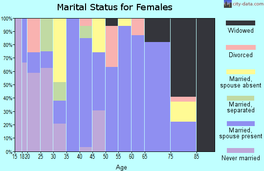 Zip code 73459 marital status for females