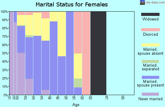 Zip code 73503 marital status for females