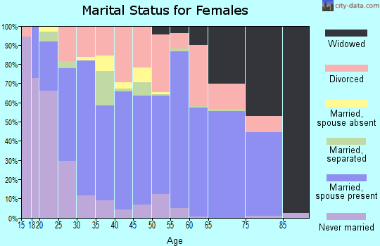 Zip code 73521 marital status for females