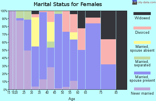 Zip code 73527 marital status for females