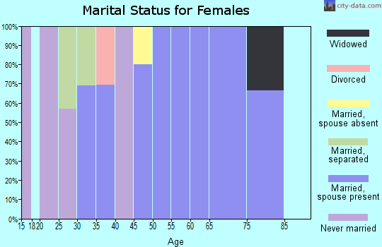 Zip code 73531 marital status for females