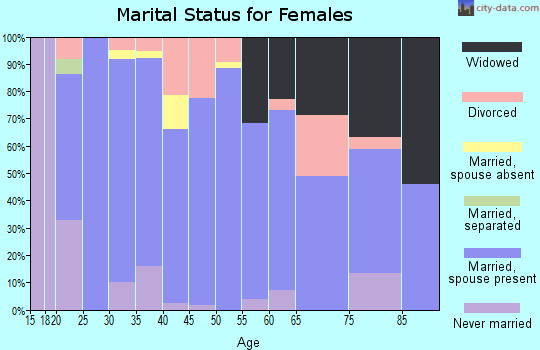 Zip code 73538 marital status for females