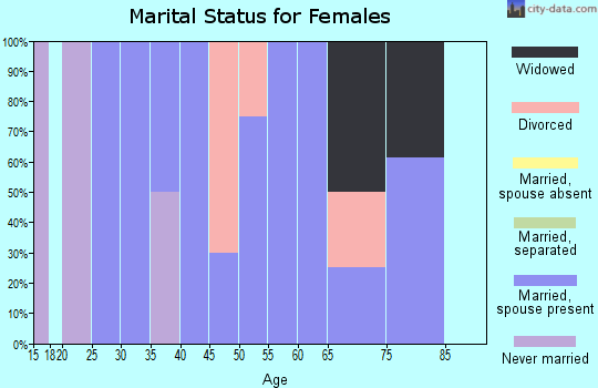 Zip code 73540 marital status for females