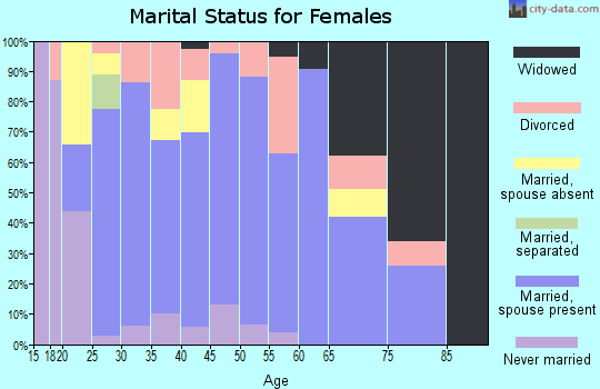 Zip code 73541 marital status for females