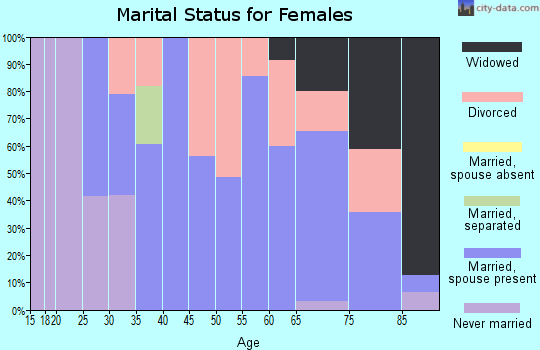 Zip code 73547 marital status for females
