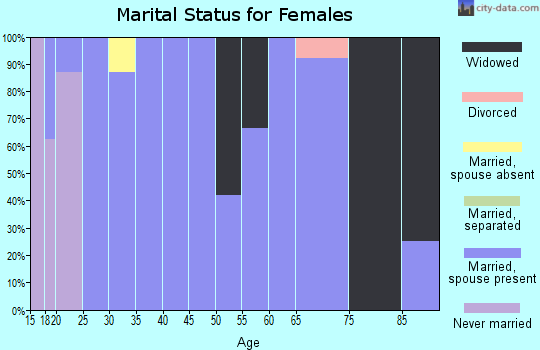 Zip code 73560 marital status for females