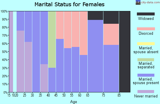 Zip code 73567 marital status for females