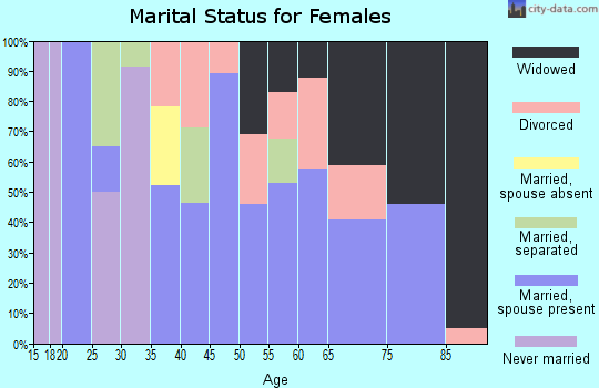 Zip code 73568 marital status for females