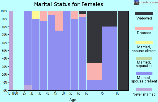 Zip code 73647 marital status for females