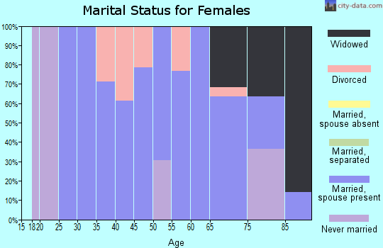 Zip code 73661 marital status for females