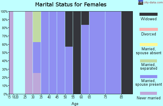 Zip code 73666 marital status for females