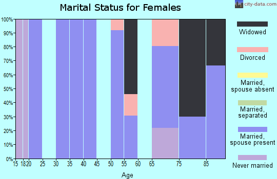 Zip code 73673 marital status for females