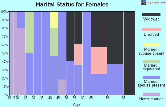 Zip code 73716 marital status for females