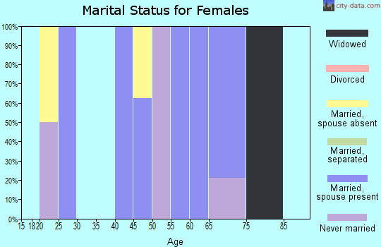 Zip code 73731 marital status for females
