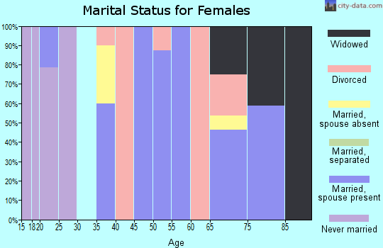 Zip code 73739 marital status for females