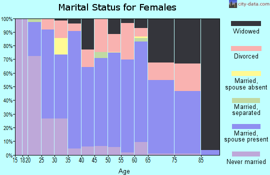 Zip code 73801 marital status for females