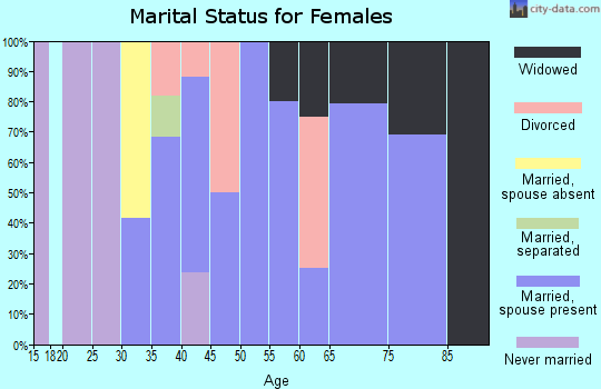 Zip code 73841 marital status for females