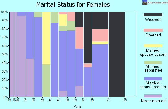 Zip code 74720 marital status for females