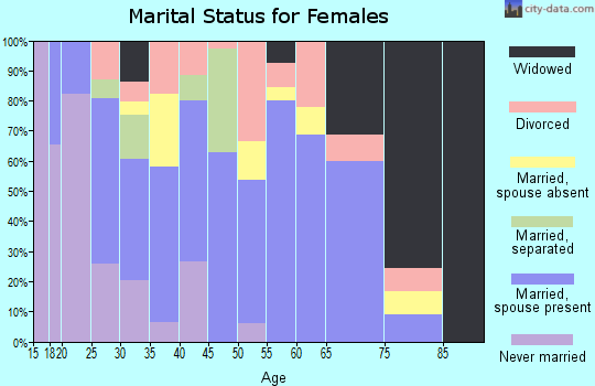 Zip code 74740 marital status for females