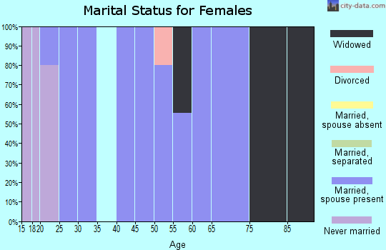 Zip code 74747 marital status for females