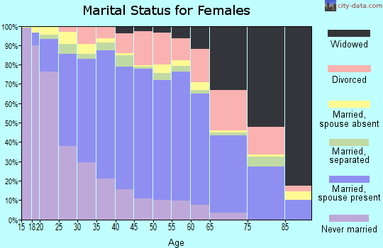 Zip code 75040 marital status for females
