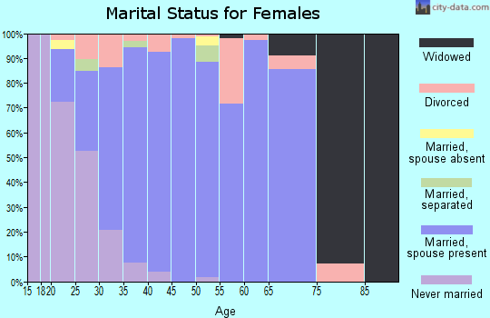 Zip code 75078 marital status for females