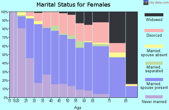Zip code 75080 marital status for females