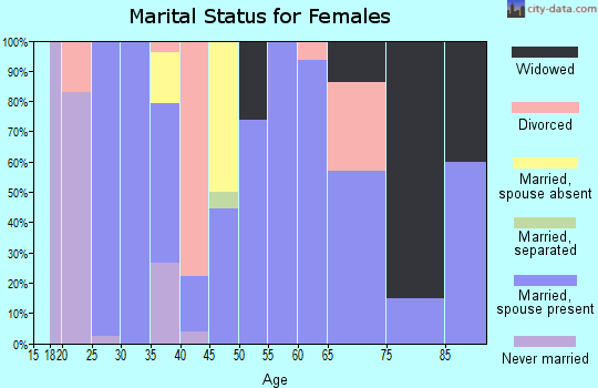 Zip code 75102 marital status for females