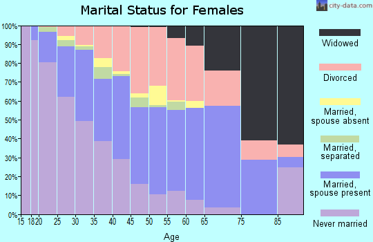 Zip code 75287 marital status for females