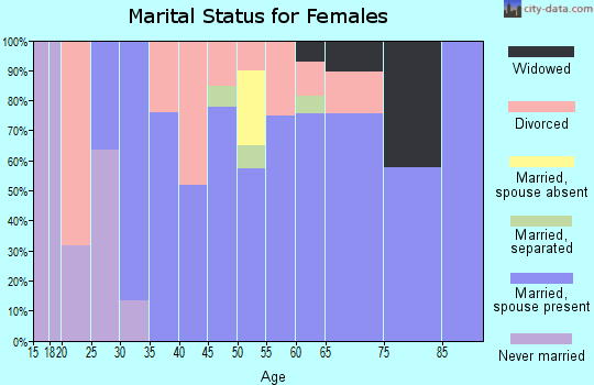 Zip code 76487 marital status for females