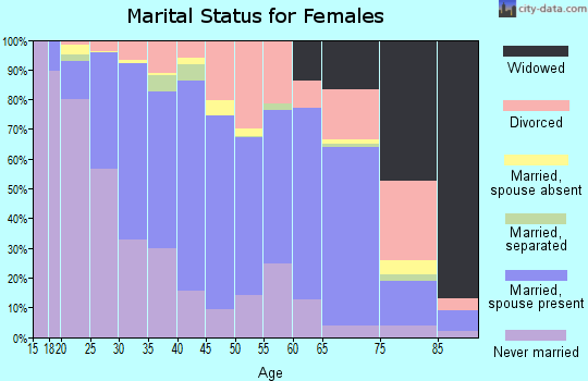 Zip code 77025 marital status for females