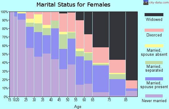 Zip code 77033 marital status for females