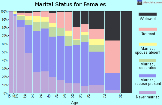 Zip code 77038 marital status for females