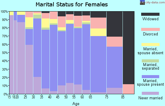 Zip code 77041 marital status for females